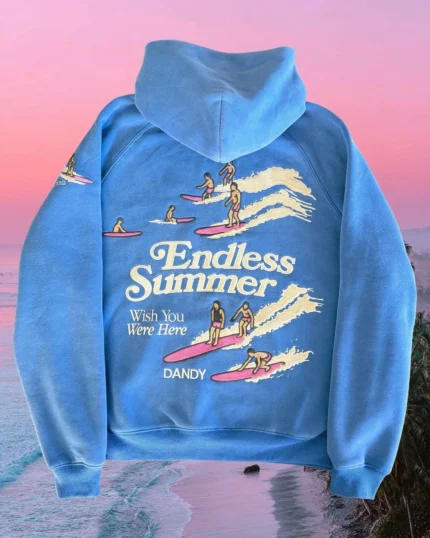 Women’s Sz. XS Dandy Endless Summer Oversized Lux Hoodie Vintage Washed Blue NWT