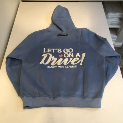 Dandy Women’s Let’s Go On A Drive Oversized Lux Hoodie Blue S