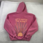 Dandy Worldwide Let's Watch The Sunset Pink Pullover LS Fleece Hoodie Men's S