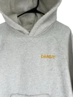 Dandy Worldwide Hoodie Womens M Gray Floral Embroidered Spring Fleece Sweatshirt