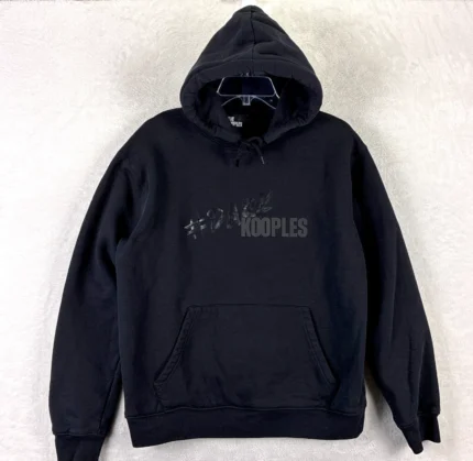 The Kooples Hoodie Mens L Black Dark Streetwear Gym Workout Dandy Rock French