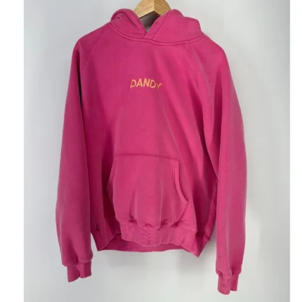 Dandy Worldwide Lets Watch The Sunset Pink Embroidered Oversized Lux Hoodie S